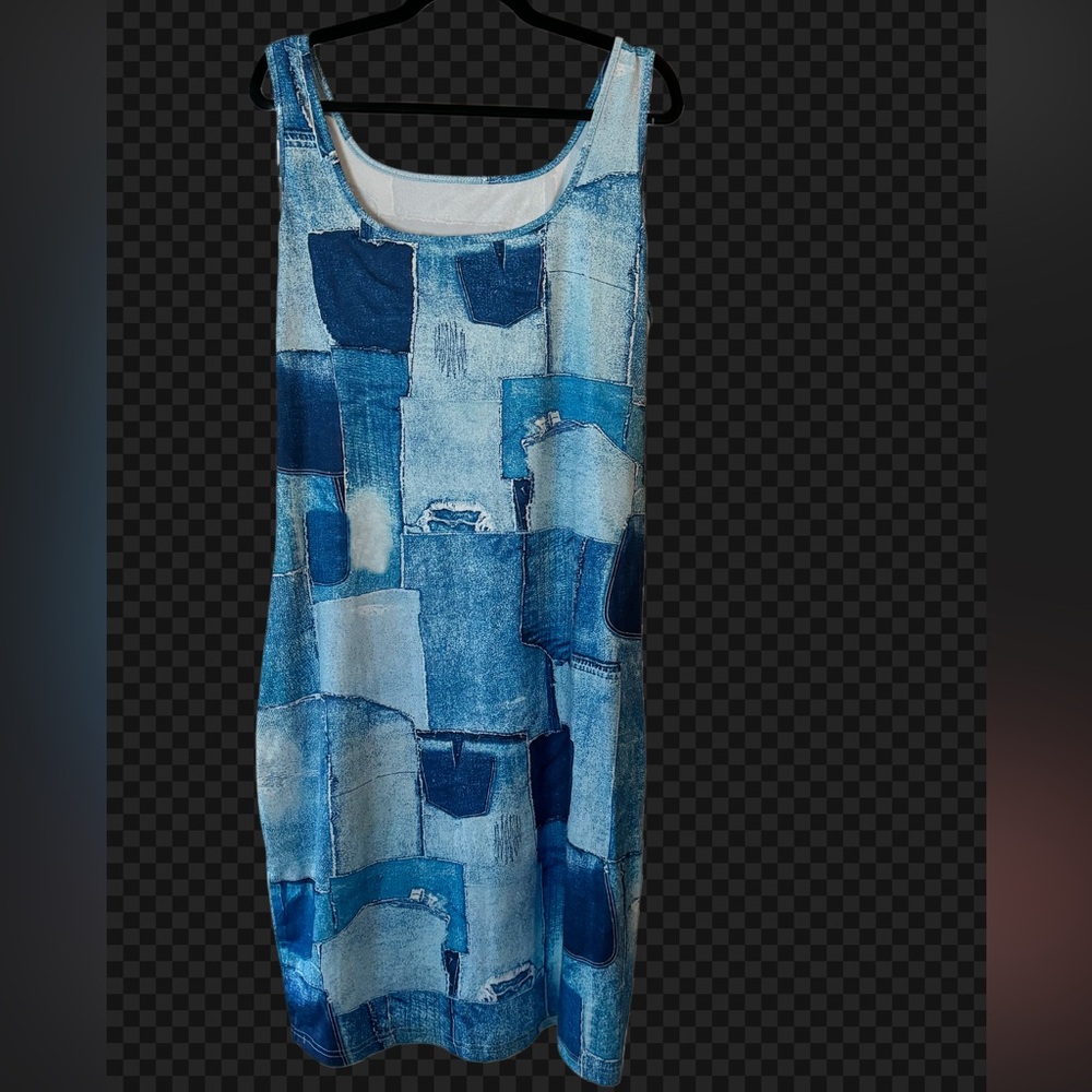 Dress Blue Denim Look  XXL